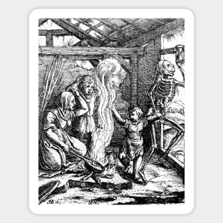 The Child, the Dance of Death - Hans Holbein Sticker